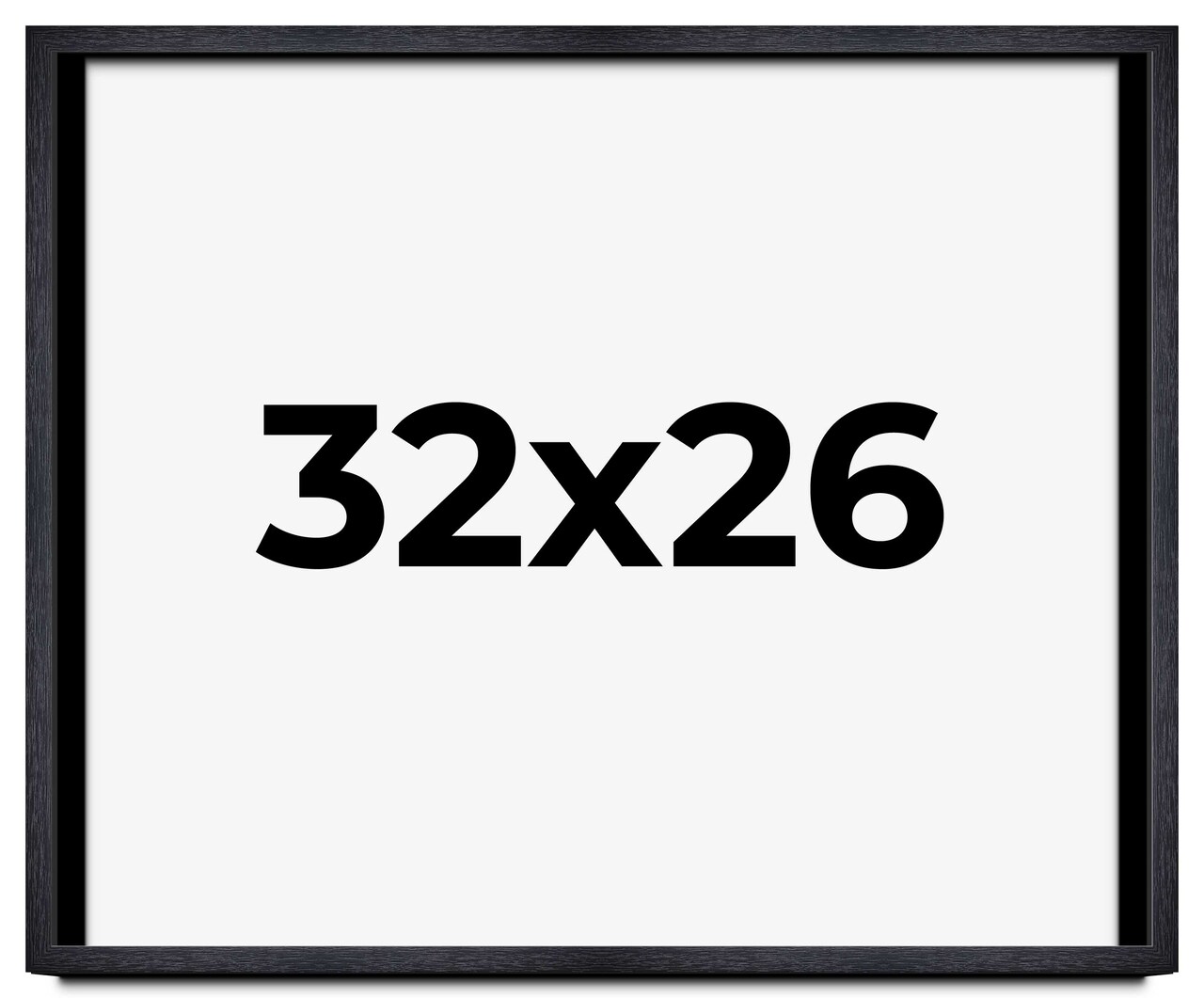 32x26 Shadow Box 1" Depth Black Picture Frame - UV Acrylic, Backing, Hanging Hardware